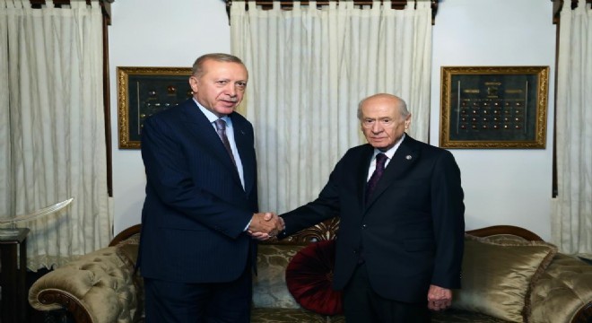Erdoğan, Bahçeli ile bir araya geldi