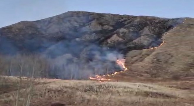 Oltu Süleymanlı da örtü yangını
