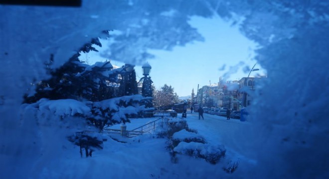 Soğuk rekoru Erzurum da