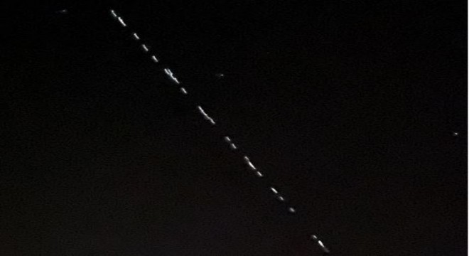 Starlink uyduları Yüksekova semalarında görüntülendi