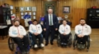 Hacımüftüoğlu, Milli takıma seçilen özel sporcuları misafir etti